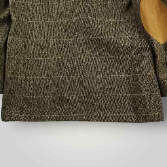 Evan Picone Blazer Sport Coat 40R Mens Vtg Classic Fit Wool Elbow Patch Brown - Picture 10 of 10